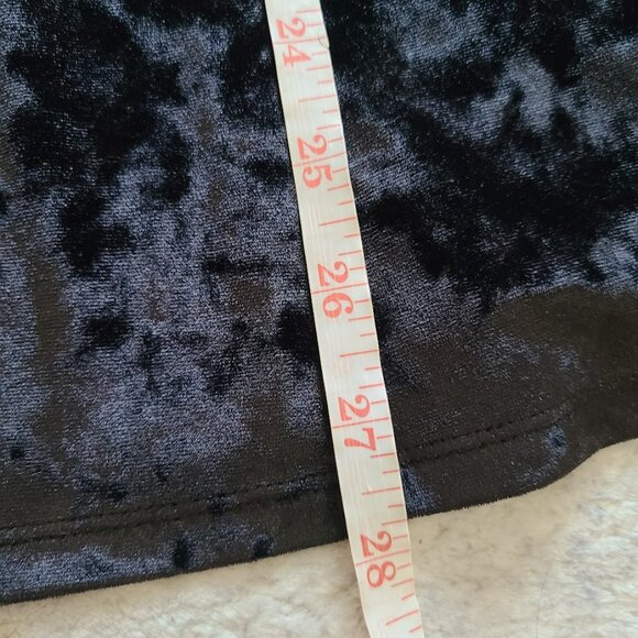 Black Velvet Mini Dress Small Goth Witch Y2K 90s Party Halloween - Picture 8 of 8